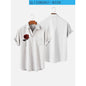 Summer Short Sleeve Shirt Plus Size Striped Creative Men's Shirt