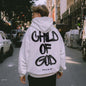 Men's Cotton Back Letter Printed Hoodie