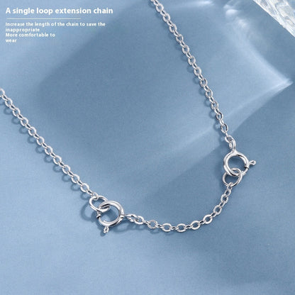 S925 Silver Bracelet Necklace Extension Chain Silver 18K Gold Plating Tail Chain