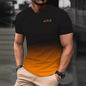 2024 Men's Fashion Printed Sports Summer Casual Stretch Crew Neck T-shirt