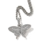 European Hip Hop Color Mini Butterfly Necklace Personalized Diamond Solid Pendant Ornaments